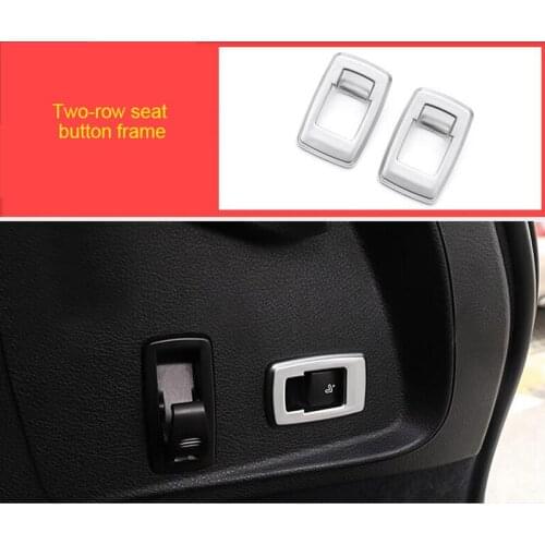 For BMW 2 series Gran tourer F46 218i 220i 2015-2019 ABS two-row seat button frame chrome molding trim 2pcs