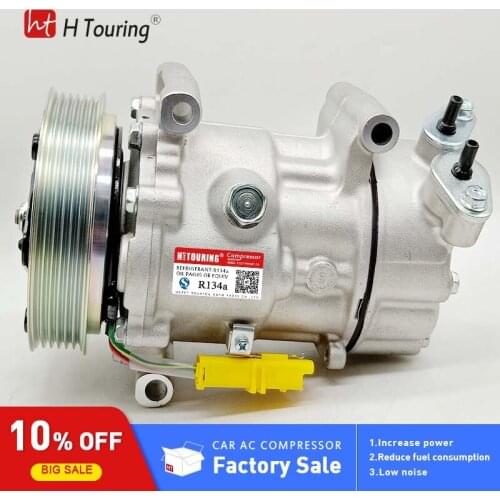 For SANDEN SD6V12 Compressor for Peugeot 206 307 Citroen Fiat 6453XJ 6453QG 6453QE 6453QH 9655191680 5215310145 1450 1908 1449