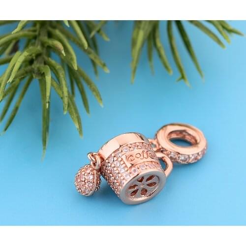 FC Jewelry Fit Original Charm Pandora Bracelet 925 Sterling Silver Have A Cup of Coffee Bead For Making Women Berloque 2021 New