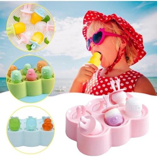 Summer Homemade Ice Making Ice Popsicle Mold Silicone Ice Mold Ice Lolly Mold for DIY Fruit Pudding Yoghurt Ice Cream Tools