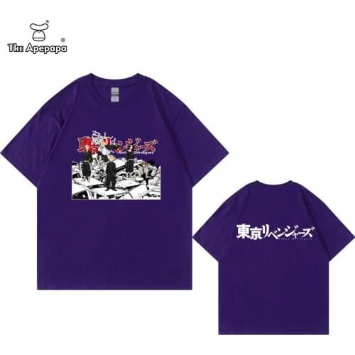 Harajuku Hot Anime Tokyo Revengers Mikey Draken Men T-shirt Short Sleeve Tees Tops Unisex