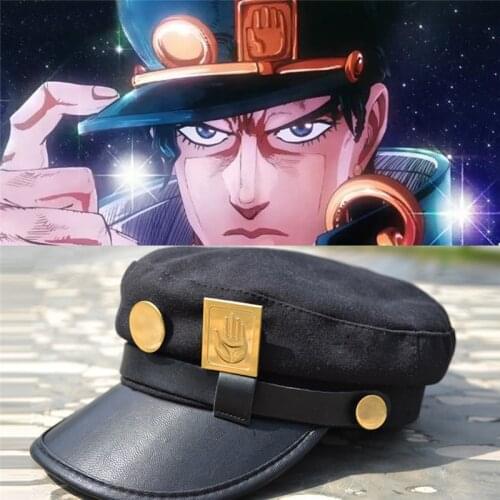 Anime JoJos Bizarre Adventure Joseph Army Military Jotaro Kujo JOJO Cap Hat Badge Animation