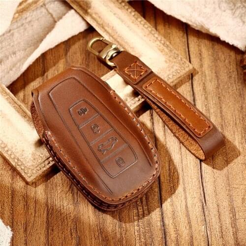 Leather Car Remote Key Case Cover for Geely Coolray Atlas Boyue NL3 Emgrand X7 EX7 SUV GT GC9 Borui Smart Key Holder Shell Fob