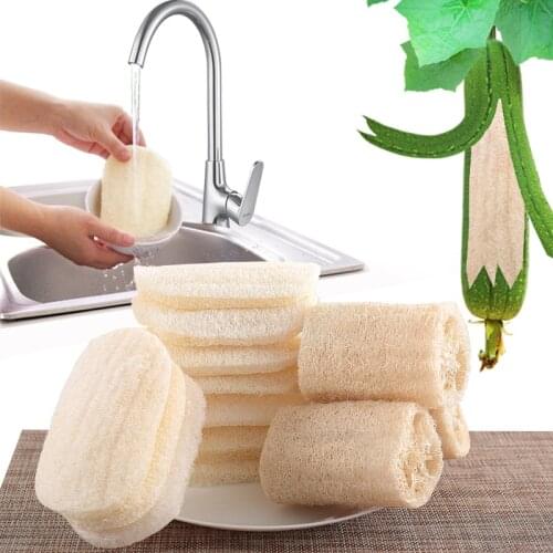 Kitchen Towels ANTI-GREASY Loofah Cleaning Brushes Pot Bowl Clean Scrubber Loofah Dishwashing Scouring Pad Magic Wipping Rag