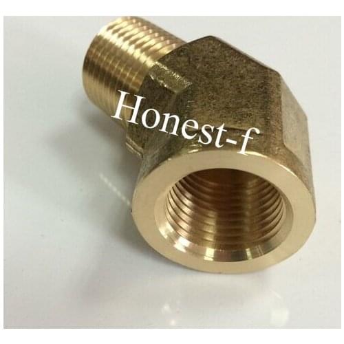 Brass BSP Pipe 45 Deg 1/4" BSPP Street Elbow Forged Fitting Fuel Air Boat