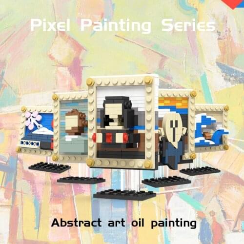 MOC Smile World Famous Classic Painting Van Gogh Sets Model Building Kits Creator Blocks Toys Chilaren Girls Friends Bricks Art