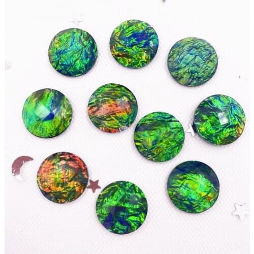 New 20pcs Resin Beautiful Colorful 14mm Round Gems Flatback Rhinestone Appliques DIY Wedding Scrapbook Craft SF992