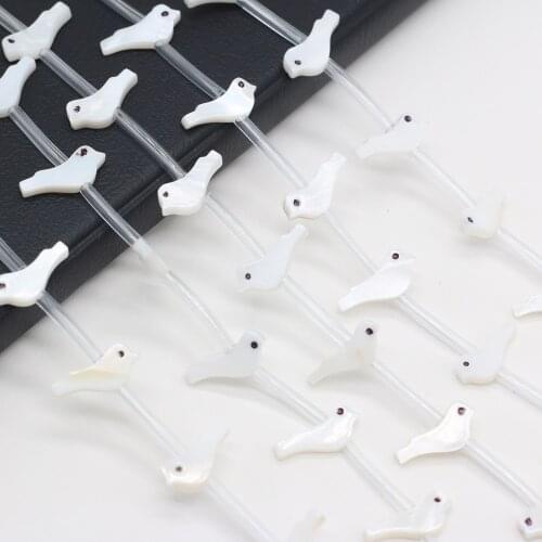 Selected Natural Freshwater Shells and Bird-shaped Beads Are Used To Make DIY Exquisite Womens Jewelry Bracelets 20 Pcs/piece