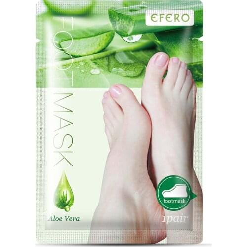 Efero 1Pair/2PCS Feet Exfoliating Foot Mask Skin care Peeling Dead Skin Feet Mask Pedicure Socks Foot Cream for Heels TSLM2