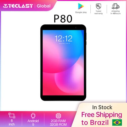 Teclast P80 8'' IPS 1280x800 Tablet Android 10. 0 OS Allwinner A133 CPU GE8300 GPU 2GB RAM 32GB ROM Dual Wifi Type-C Tablet PC