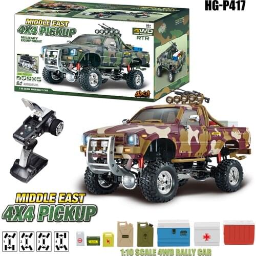 1/10 RC HG Middle East Pickup P417 Model 4*4 Rally Car Racing Crawler 2.4G Radio Model Outdoor toys for boys gift TH16743-SMT6