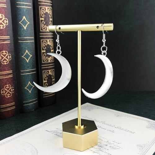Crescent Moon earrings mystic gothic jewelry Lunar witch celtic Pagan Wiccan luna Moon phase witchy Goddess Fashion woman gift