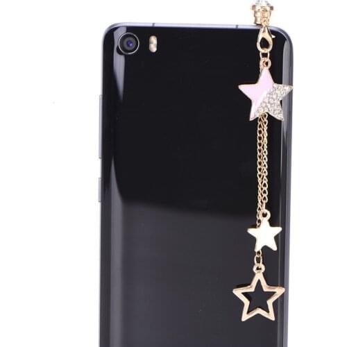 SIANCS Fashion Star Universal 3.5mm Jack Headphone Port Dust Plug Phone Accessories For Samsung iPhone Smartphone Anti Dust Plug