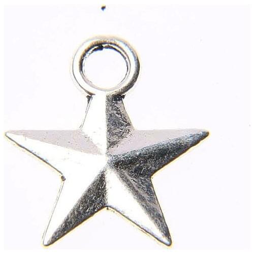 Tibetan silver plated nice star charm pendants 30pcs EF3541