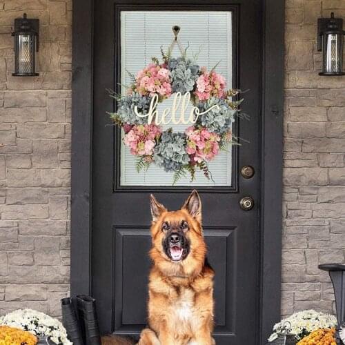 20 Inch Hydrangea Wreath Garland for Front Door Home Decor Photograph Props