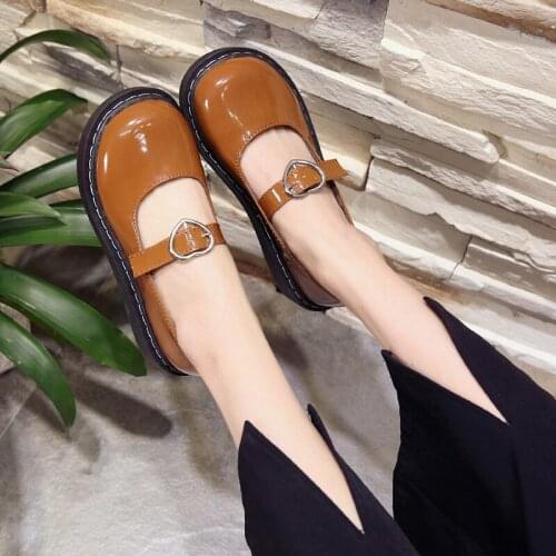 Spring ladies flat shoes open toe cute round head solid color shiny buckle light female casual fashion comfortable shoes U19-34
