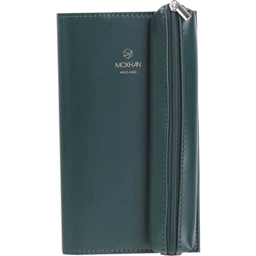 Deli SZ600 PU Notebook account book Hand writing notebook with Pen box Brown Green colors optional 205x155mm