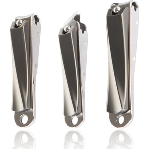 1Pc Nail Clippers With Catcher No Splash Fingernail Clippers Toenail Clippers With Nail File Stainless Steel Nail Cutter Trimmer