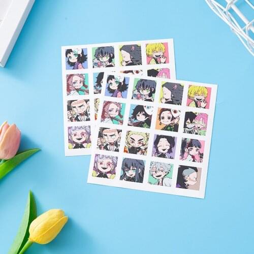 1pcs Demon Slayer Stickers Adhesive DIY hand book sticker waterproof for stick mobile phone cup computer Notepad