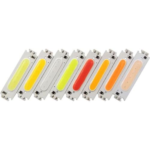 100pcs Wholesale 60x15MM 12V 2W COB LED Module Light Chip White Yellow Blue Red Green Pink Purple Color Tiny LED Lamp DC12V LEDs