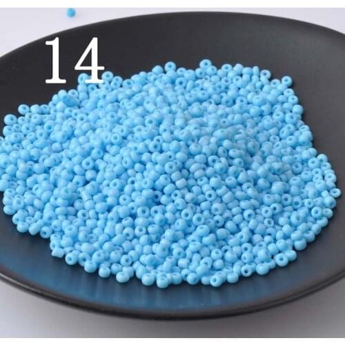 16g 1000pcs 2mm 12/0 Light Blue Color Opaque Round Loose Spacer Beads Cezch Glass Seed Beads Jewelry Making DIY Garment Bead