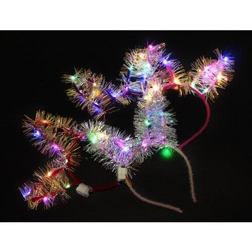 14 light Luminescent flashing colorful Golden Rabbit Ear led Hoop Concert Scenic Area Night Market Plaza Childrens Toys gift