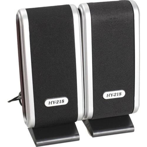 2 Pcs USB Computer Speakers Portable Speaker Stereo 3.5mm with Ear Jack for Desktop PC Laptop