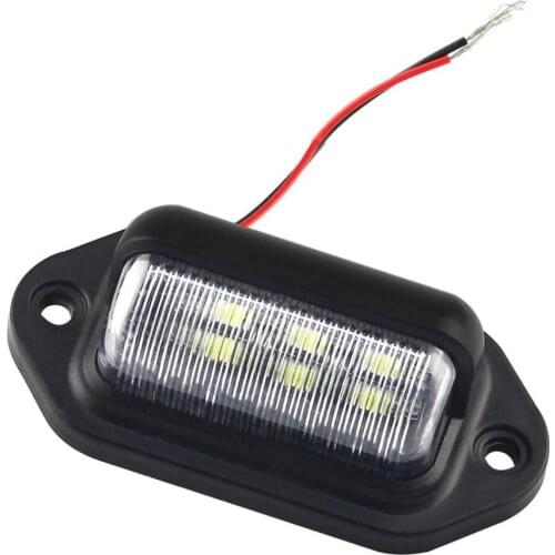 2Pcs DC 12V Rear Trunk Switch Assembly License Plate Lamp Warm White Light Reverse Rear License Plate Lamp