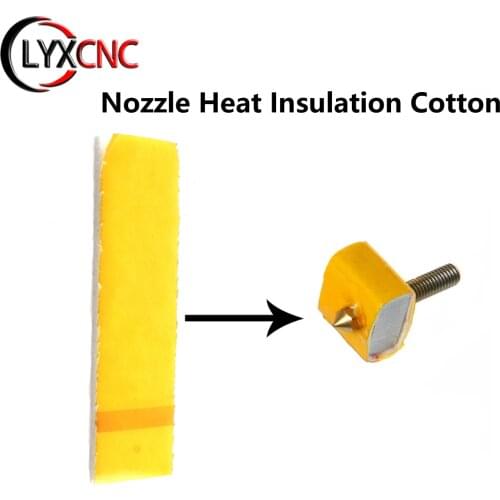 3mm Thick Nozzle Heat Insulation Cotton Heating Block Cotton Hotend 70x20mm For 3D Printer MK8 Extruder 3D Printer Parts