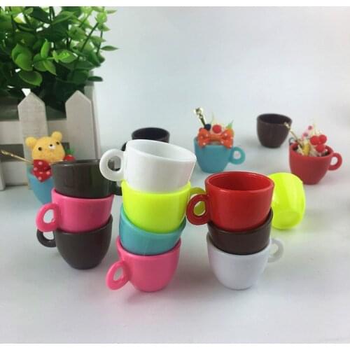 5pcs Home Tableware Decors Dolls Accessories Mini Miniature Dollhouse Coffee Cup Kitchen Room Food Drink