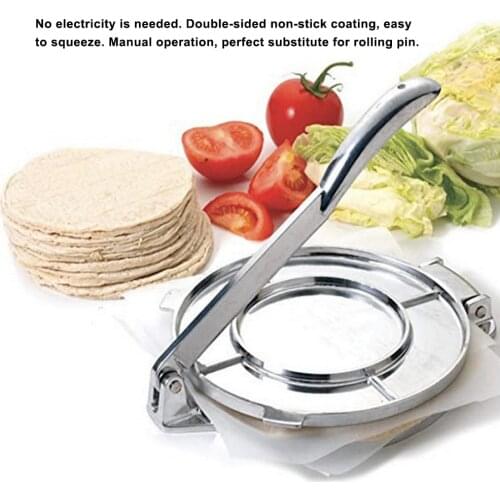 6.5/8 Inch Tortilla Maker Press Pan Foldable Aluminum Alloy Kitchen Bakeware Tool Flour Corn Maker Non-Stick Manual Pancake Tool