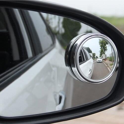 Dead Zone Car Mirror 360 Wide Angle Round Convex Mirror Car Vehicle Side Blind Spot Mirror Rimless RearView Mirror adjustable