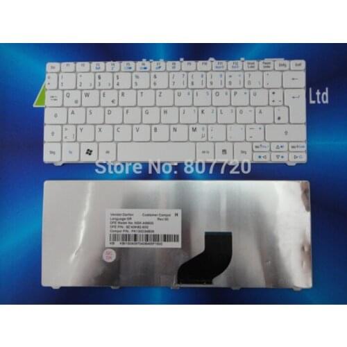 Free shipping Germany keyboard for Acer Aspire One D255 D255E D257 D260 D270 PAV70 ACER ONE 532H NAV50 One 521 522 533 white