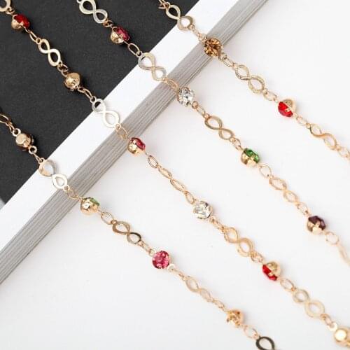 High-end Color Rhinestone Non-slip Glasses Chain, Mask Chain, Dual-use Personality Fashion Glasses Rope Lanyard Wholesale