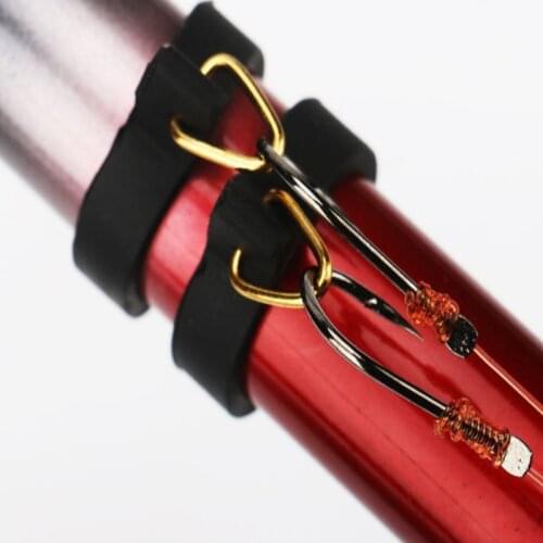 2 PCS Fishing Pole Hook Keepers, Lure Spoon Jig Bait Holders One Piece Hooks Keeper 3 Sizes