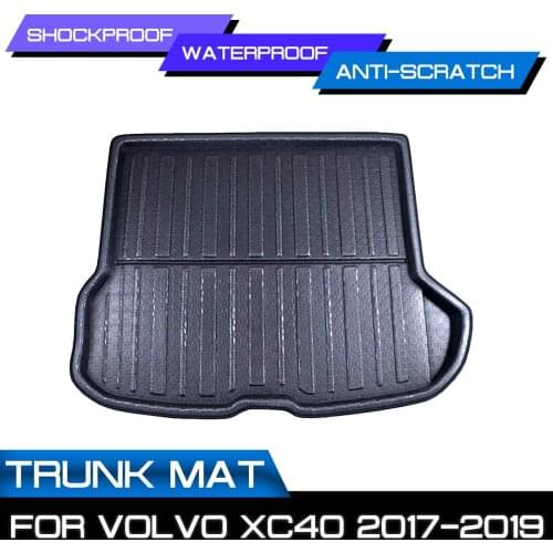 For Volvo XC40 2017 2018 2019 Car Rear Trunk Cargo Mat Auto Boot Liner Tray Floor Sheet Carpet Mud Protector Waterproof