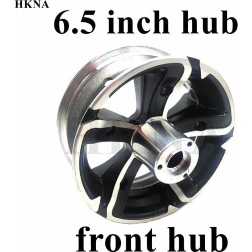 Electric Scooter Parts 6.5 Inch Hub for 90/65-6.5 Inner and Outer Tyre 11 Inch Aluminum Alloy Front Disc Brake Rim