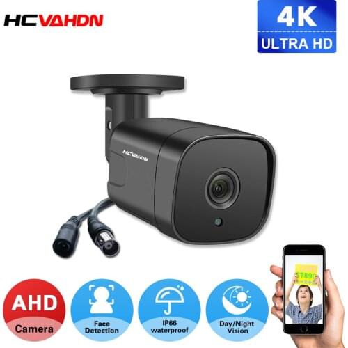 HCVAHDN 8MP SONY IMX323 Full HD Indoor/Outdoor Face Record Bullet AHD Camera CCTV Security Surveillance weatherproof Camera 4K