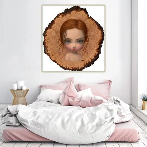 Holover Canvas Oil Painting Mark Ryden"Maple Nymph",Childish & Weird Modern Pop Art Poster Aesthetic Home Interior Decor