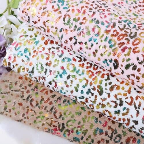 All-polyester bronzing rabbit fur Colorful leopard rabbit velvet Symphony flannel plush Shoe material, luggage and pillow fabric
