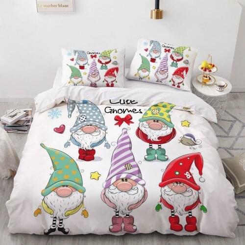 Classic 3D Bedding Set Duvet Cover Set Comforter Twin King Queen Double Single Size Santa Claus Cartoon Design Custom Bedclothes