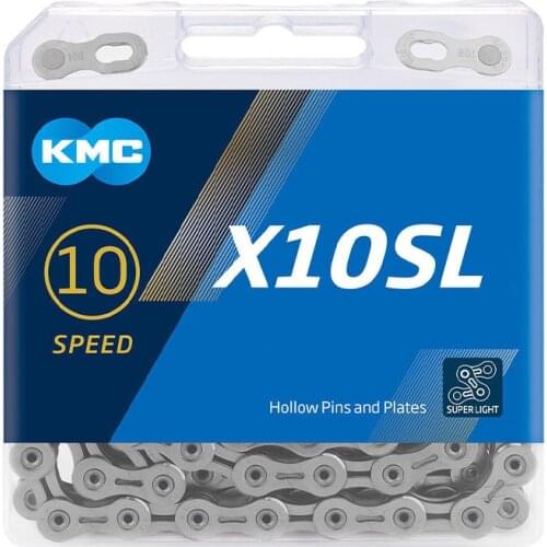 KMC 10 Speed Bicycle Chain X10 X10EL X10SL MTB Road Bike X Bridge Trekking Commuting Cycle W/ Original MissingLinks Connectors