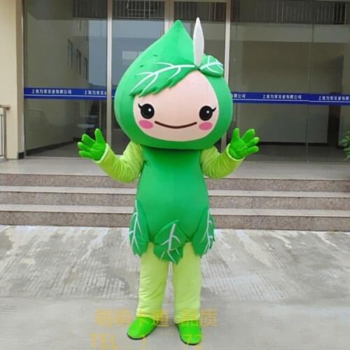 Green Flower Mascot Costume Cartoon Character Mascotte Adult Fancy Dress Christmas Cosplay for Halloween party event