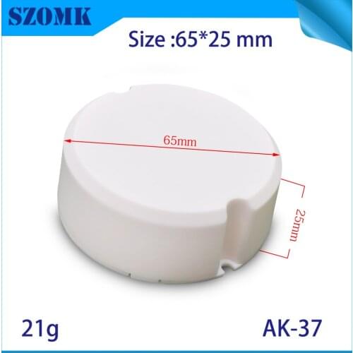 1pcs round plastic LED supplying enclosure for electronic controller junction box 65*25