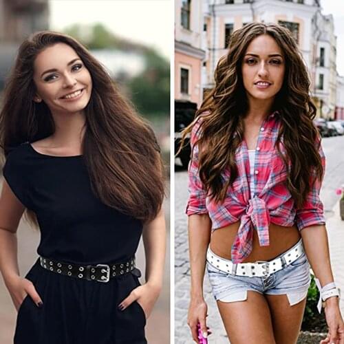 Fashion Alloy women Belts Chain luxury for Genuine Leather New style Pin Buckle Jeans Decorative Ladies Retro Decorative Punk