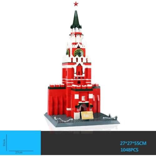 Disney Mickey mouse Around the World build block Russia Moscow Kremlin assemble model brick educational toy nanobrick for gift