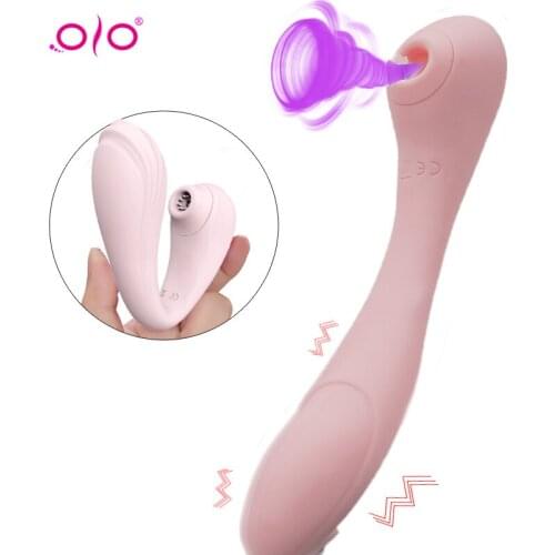 OLO Sucking Vaginal G-spot Vibrators for Women Bending Oral Vibration Clitoris Stimulation Masturbation Adult Sex Toy for Female