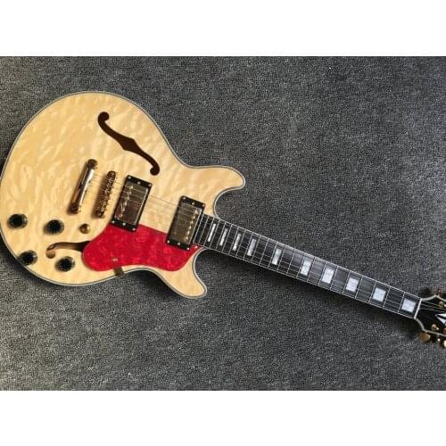 Wholesale China factory OEM natural electric guitar jazz 339 guitar selling high quality guitar, free shipping