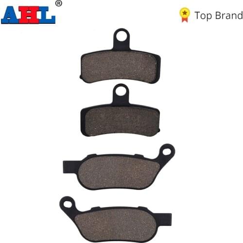 AHL Motorcycle Front Rear Brake Pads for Harley Dyna Super Wide Glide FXD FXDC FXDWG Switchback FLD Street FXDB Low Rider FXDL