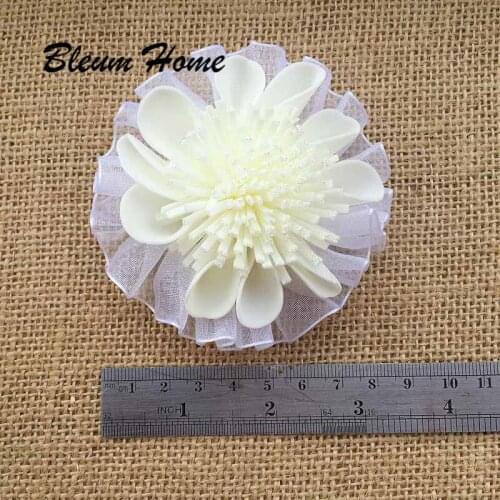 2pcs/lot Female student opening school gift Fashion Cute Foam fluffy flower Headwear Hairband Headband Hair Band Accessories